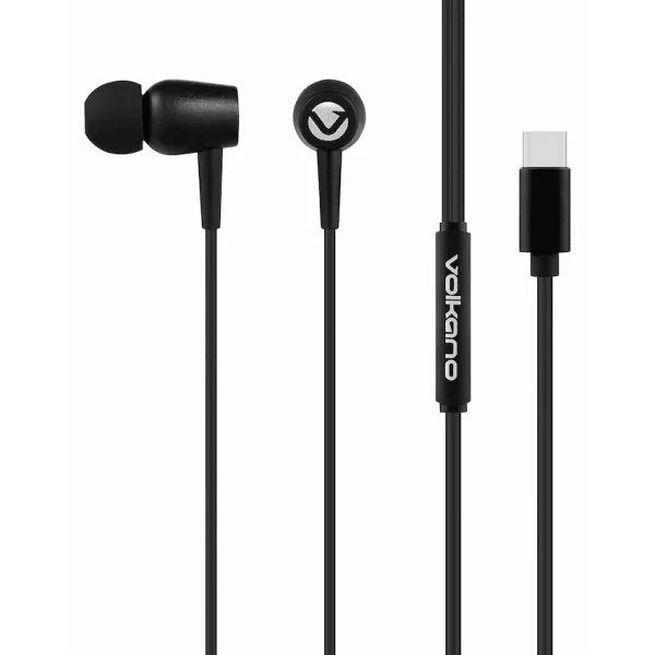 Volkano Prism Series Type-C Earphone - Black - Image 2