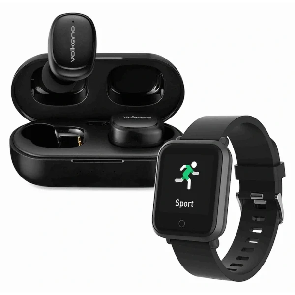 Volkano Aquarius TWS + Serene Watch Series Bundle - Black - Image 2