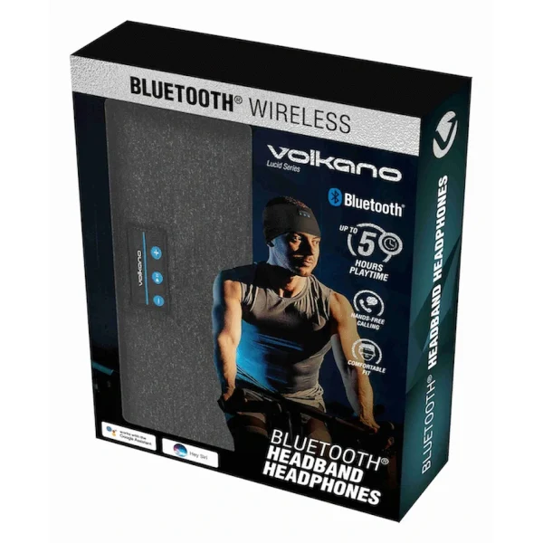 Volkano Lucid Series Bluetooth Headband Headphones - Black - Image 2