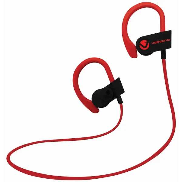 Volkano Race Series Bluetooth Sport Earhook Earphones - Black/Red