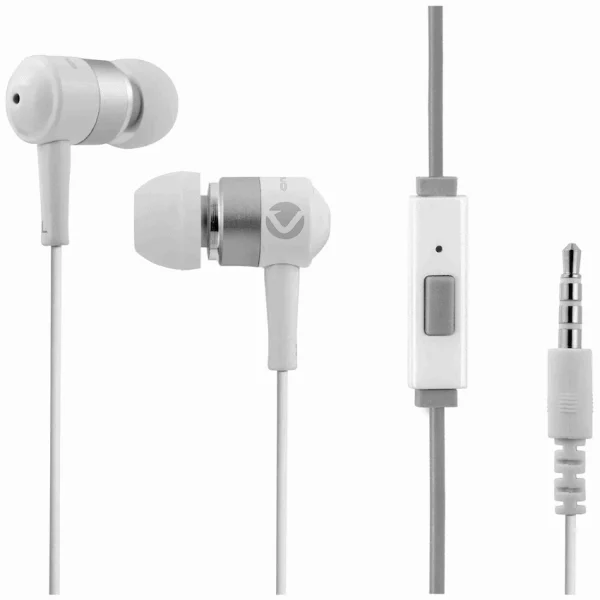 Volkano Earphones with Mic - Stannic Series - White