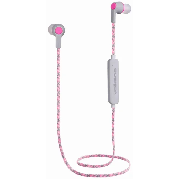 Volkano Moda - Nylon Bluetooth Earphones with Carry Case - PK