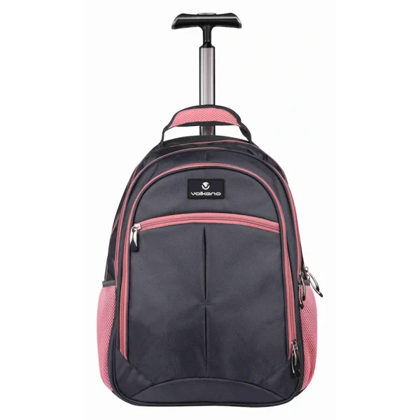 Volkano Orthopaedic Trolley Backpack 35l - Dark Grey/Pink - Image 2