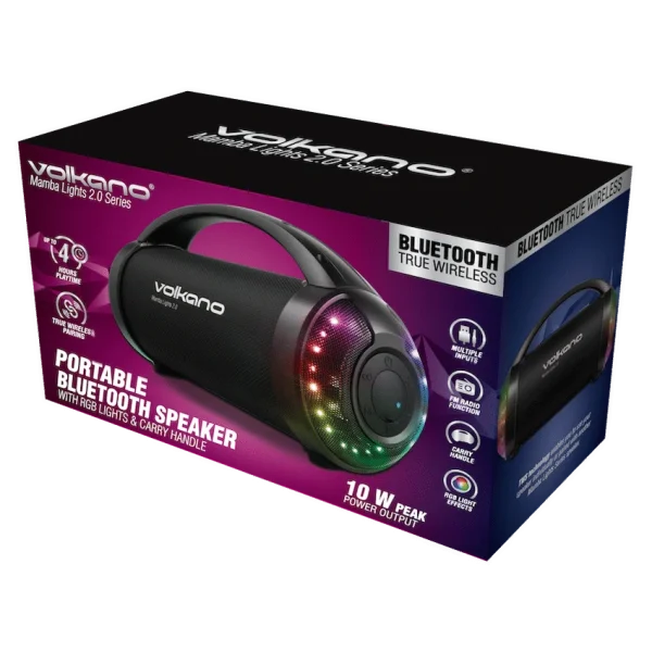 Volkano Mamba Lights 2.0 Series Bluetooth Speaker with RGB Light - Image 2