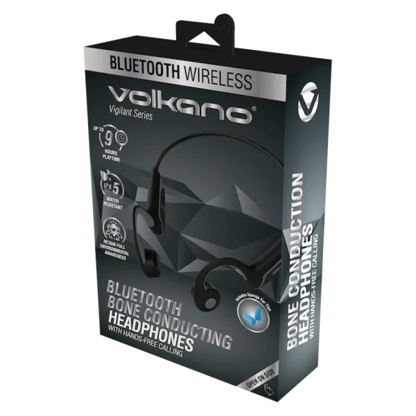Volkano Vigilant Series Bluetooth Bone Conduction Headphones - Black - Image 2