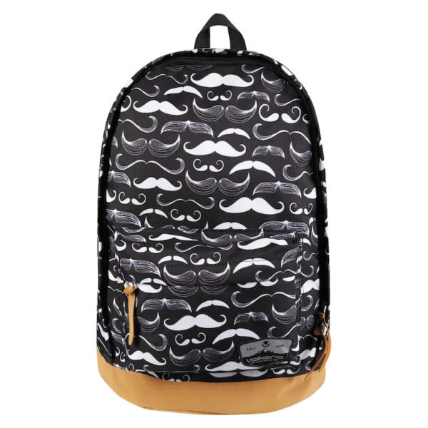 Volkano Suede Series Backpack - Moustaches (Black) - Image 2