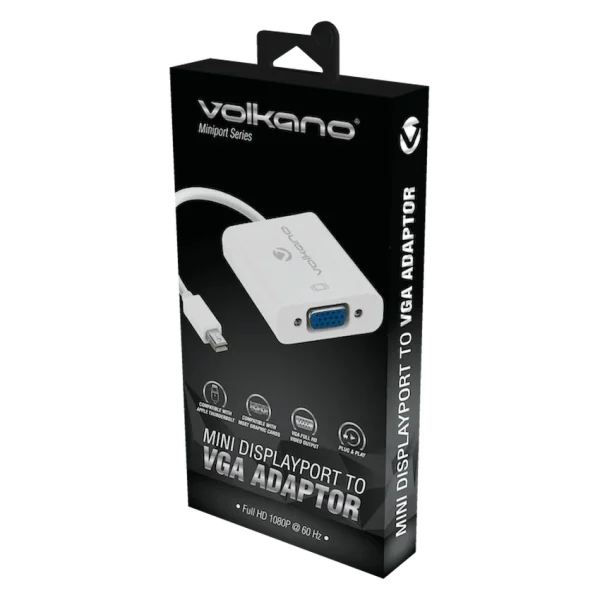 Volkano Miniport series Mini Displayport to VGA socket adaptor - Image 2