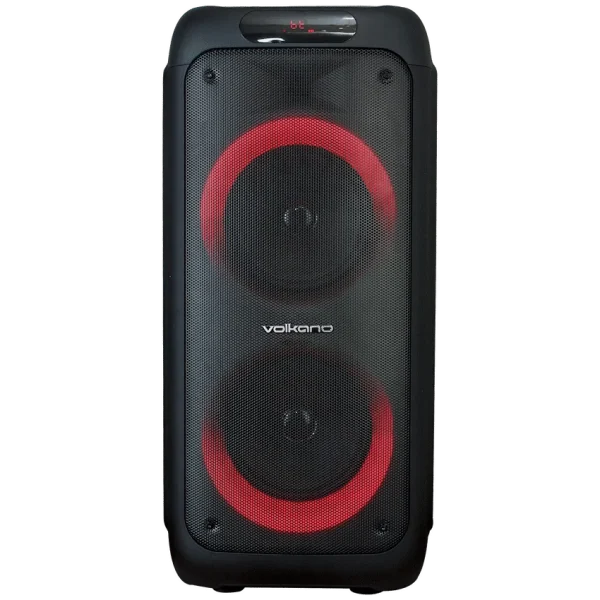 Volkano Helios Series Dual 8" Party Speaker with Microphone & Light Effects