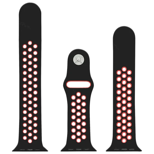 Volkano Smart Watch Band - Sport Silicone - iWatch 42mm - Black and Red S/L