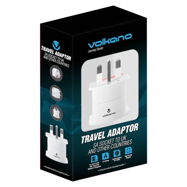 Volkano Traveller SA series travel plug UK/other socket to 15A SA plug - Image 2