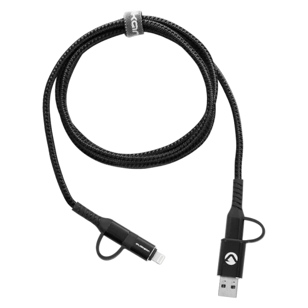 Volkano Weave Series 4-in-1 Charge & Data Cable 60w - 1.2m/4ft - Image 3