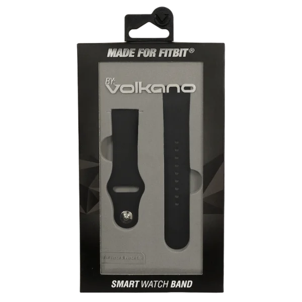 Volkano Smart Watch Band - Silicone - Fitbit Versa/Lite - Large - Black - Image 2