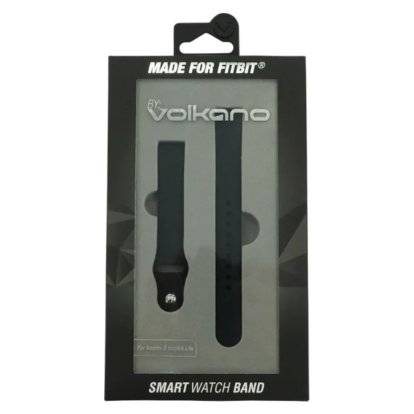 Volkano Smart Watch Band - Silicone - Fitbit Inspire/Lite Large - Black - Image 2