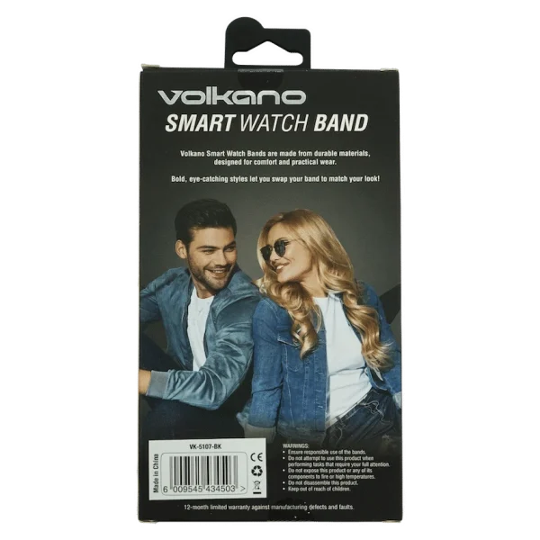 Volkano Smart Watch Band - Silicone - Fitbit Inspire/Lite Large - Black - Image 3