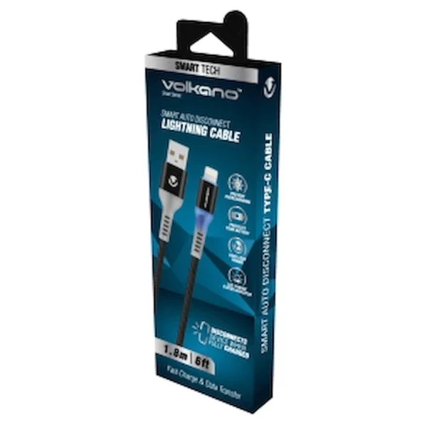 Volkano Smart Series Auto Disconnect Lightning Cable, 1.8m