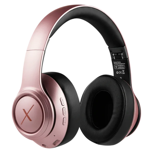 VolkanoX Quasar Series Bluetooth Headphones - Rose Gold - Image 2