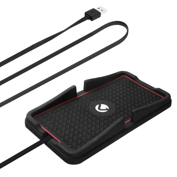 Volkano Liberate Series Flat Flexi Qi Wireless Fast Charger with Stand - Black - Image 2