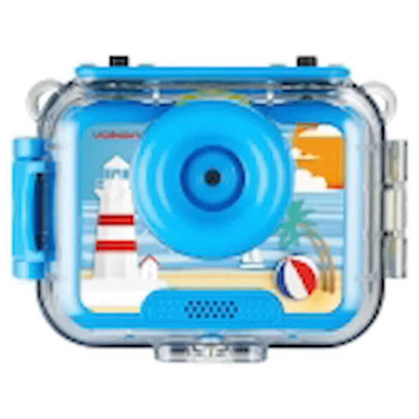 Volkano Kids Funtime 2.0 Series Waterproof Camera with 180° Rotatable Screen - Blue