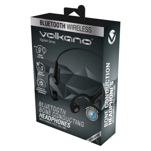 Volkano Vigilant Series Bluetooth Bone Conduction Headphones - Black - Image 3