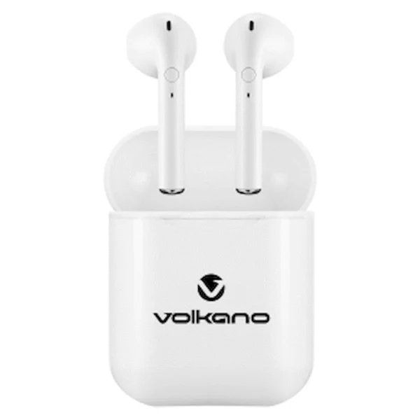 Volkano Buds Plus Series TWS with Silicone - White