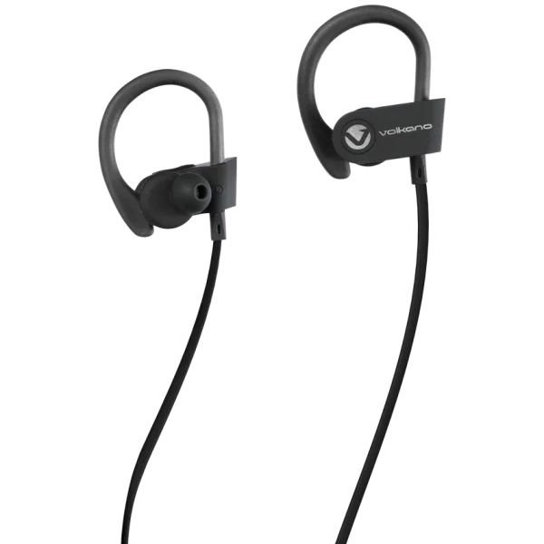 Volkano Race Series Bluetooth Sport Earhook Earphones - Black