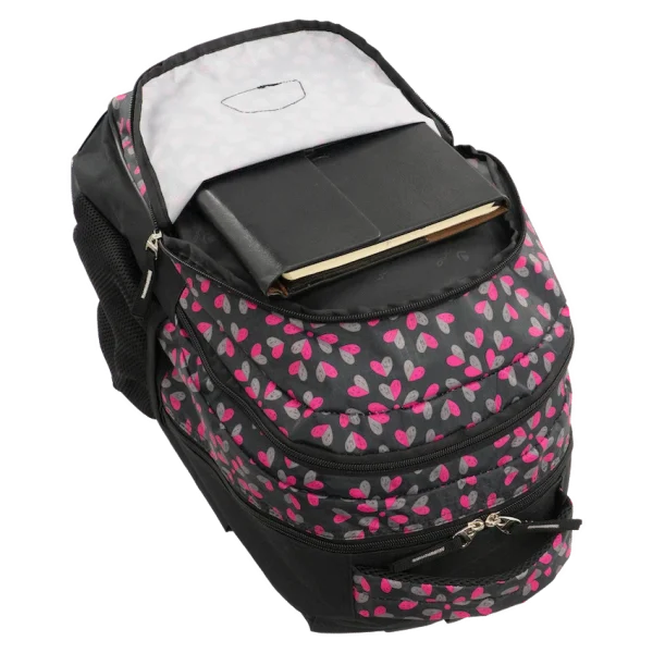 Volkano Winner Black Hearts Trolley Backpack - Black - Image 2