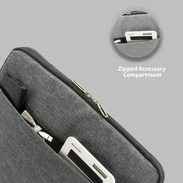 Volkano Premier Series 13.3" Laptop Sleeve - Dark Grey - Image 2
