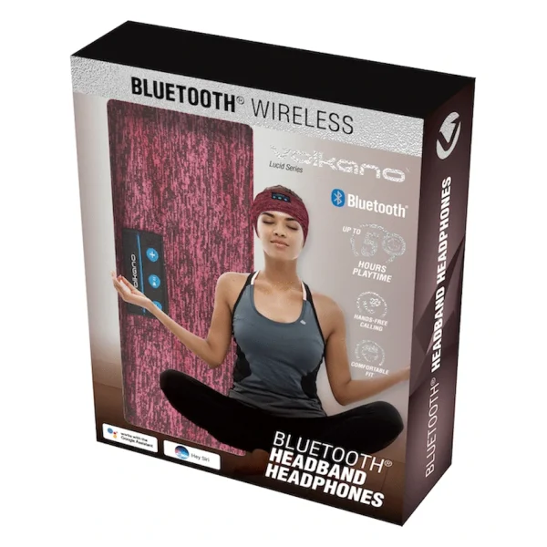 Volkano Lucid Series Bluetooth Headband Headphones - Red - Image 3