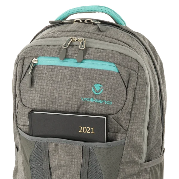 Volkano Crush Backpack - Grey/Aqua - Image 2