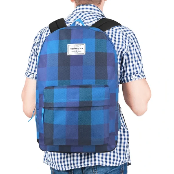 Volkano Diva Series Backpacks - Checkered Blue