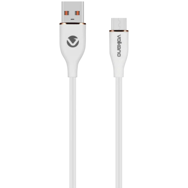 Volkano Flexi Series USB to Micro USB 1.5m 18w - White