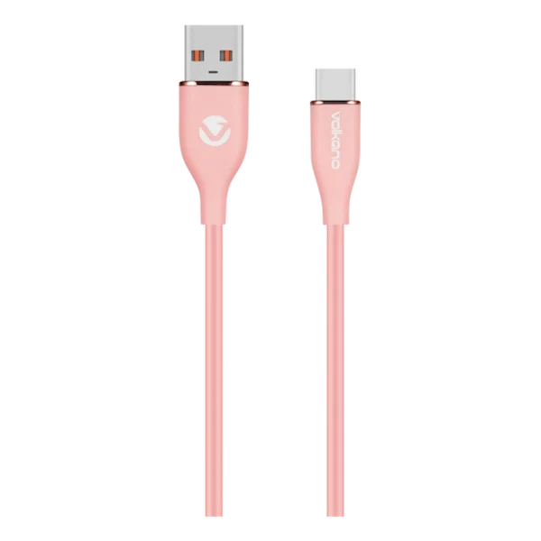 Volkano Flexi Series USB to Type-C 1.5m 30w - Pink - Image 2