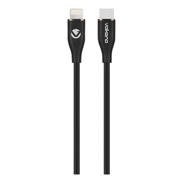 Volkano Flexi Series Type-C to MFI Lightning 1.5m 27w - Black - Image 2