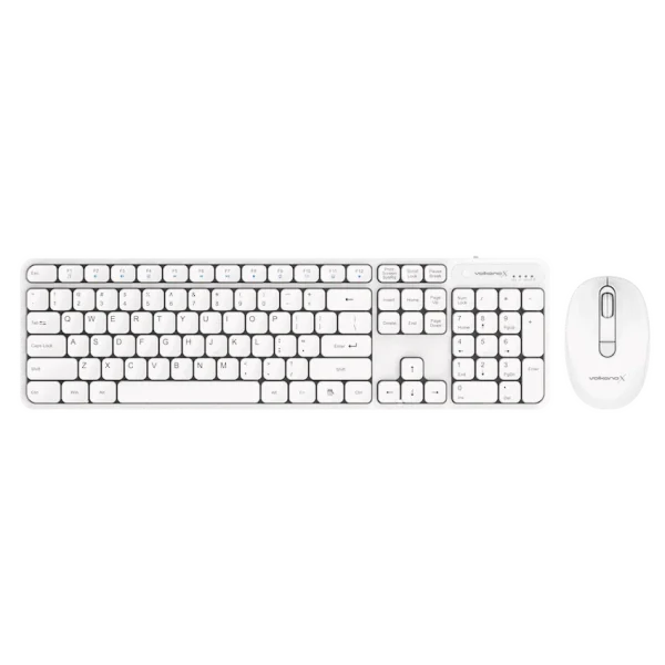 VolkanoX Garnet Bluetooth Wireless Keyboard and Mouse Combo - White - Image 2