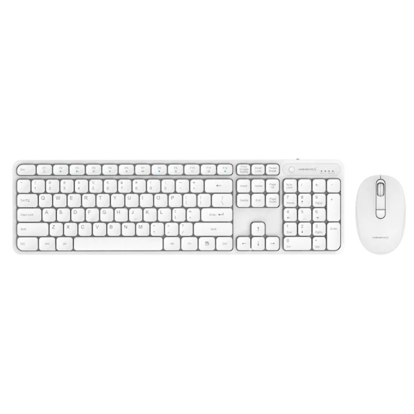 VolkanoX Garnet Bluetooth Wireless Keyboard and Mouse Combo - White - Image 3