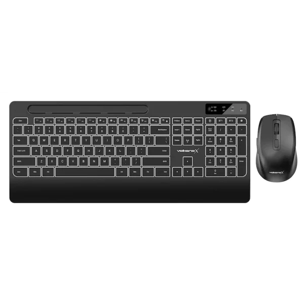 VolkanoX Gem Bluetooth Wireless Keyboard and Mouse - Black - Image 3