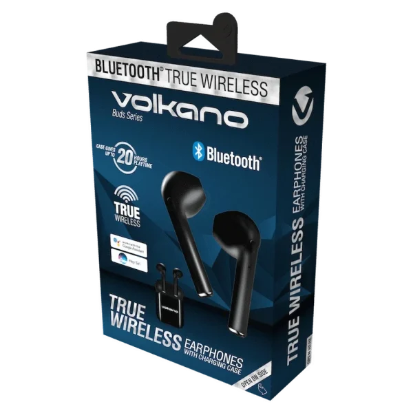 Volkano Buds Series TWS Without Silicone - Black - Image 2
