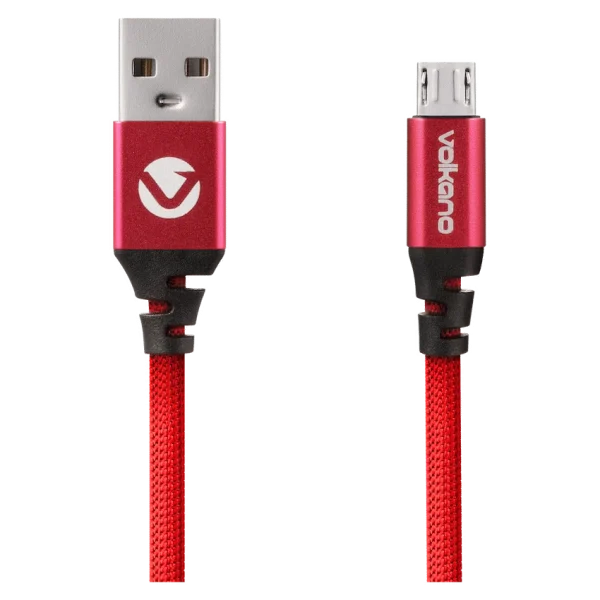 Volkano Designer Series Micro USB Cable - Red - Image 2