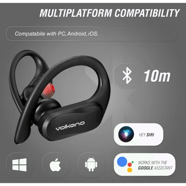 Volkano Sprint 2.0 Series Sports TWS Earphones with Case - Image 3