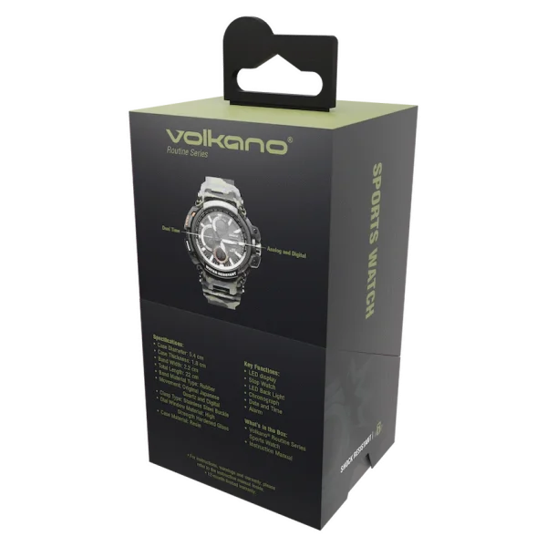Volkano Routine Series Sports Watch - Green Camo - Image 3
