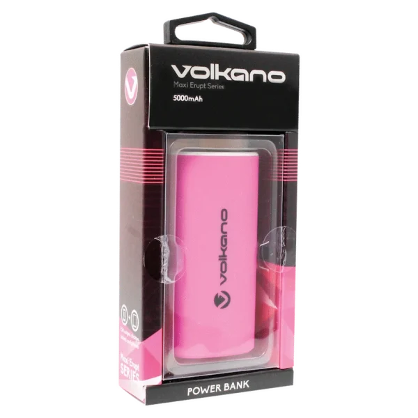 Volkano Maxi Erupt Series Power Bank 5000mah - Pink