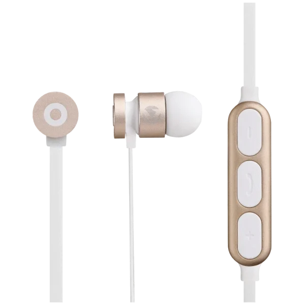 Volkano Mercury Series Bluetooth Magnetic Earphones - Gold/White