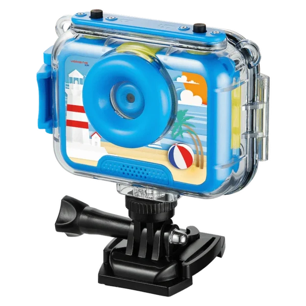 Volkano Kids Funtime 2.0 Series Waterproof Camera with 180° Rotatable Screen - Blue - Image 2
