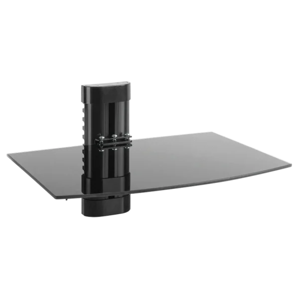 Volkano Steel Series Aluminium, Steel and Tempered Glass Single Shelf Unit