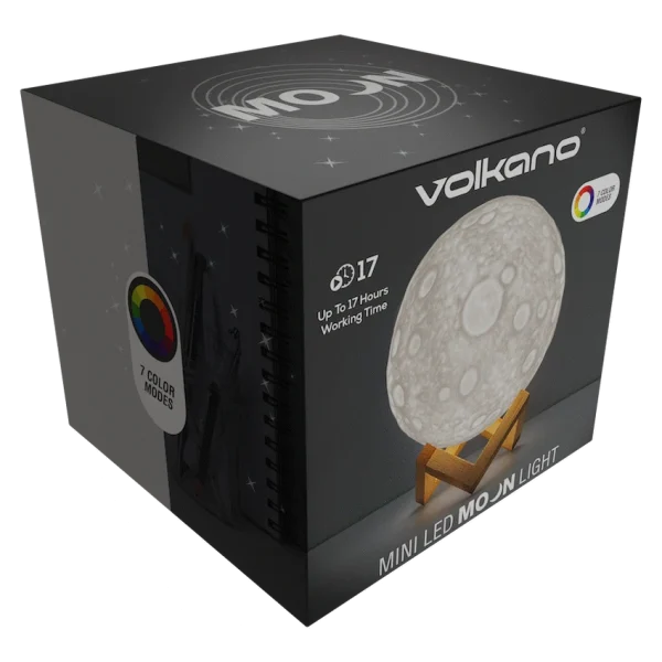 Volkano Galactic Mini Moon LED Mood Light – Battery Operated - Image 2