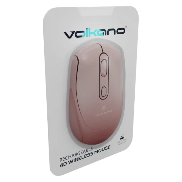 Volkano Willow Series 4D Wireless Mouse - Pink - Image 3