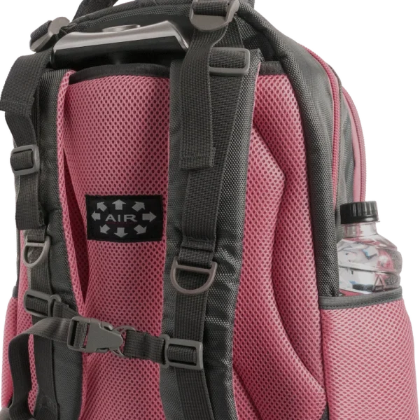 Volkano Orthopaedic Trolley Backpack 35l - Dark Grey/Pink - Image 3