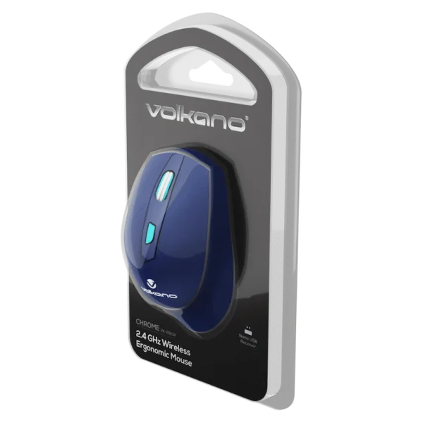 Volkano Chrome Series Wireless Mouse - Blue - Image 3