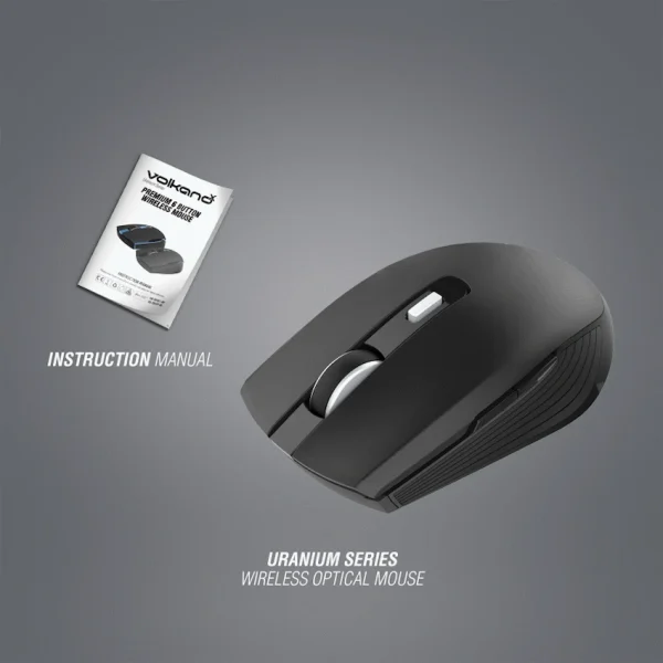 VolkanoX Uranium Series 6 Button Wireless Mouse - Black - Image 2