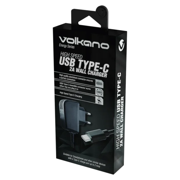 Volkano Energy Series USB Type-C 2a Wall Charger - Image 2